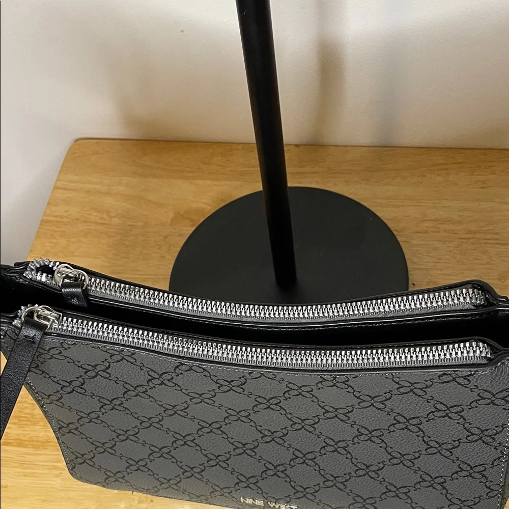 Nine West Black and Gray Shoulder Bag